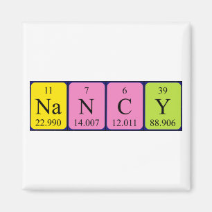 Nancy periodic table name magnet