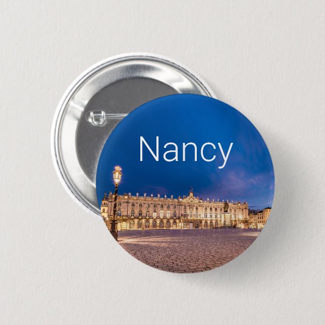 Nancy Place Stanislas Grand Est France Sunset 6 Cm Round Badge (Front & Back)