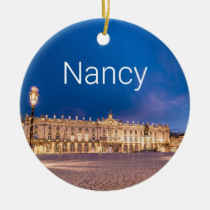Nancy Place Stanislas Grand Est France Sunset Ceramic Tree Decoration