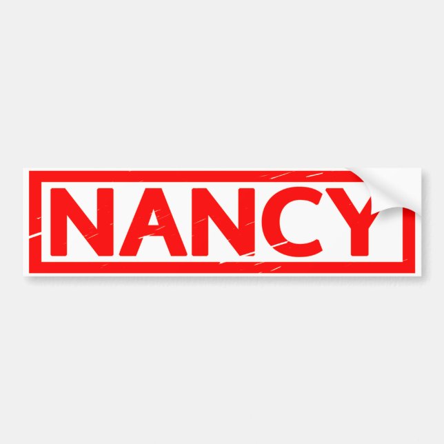 Nancy Stamp Bumper Sticker (Front)