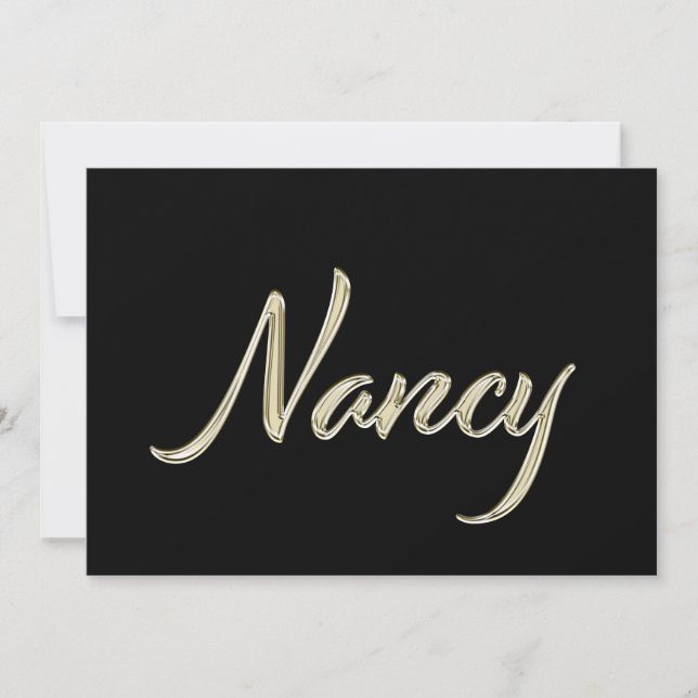 Nancy white gold Handwriting Card (Front)
