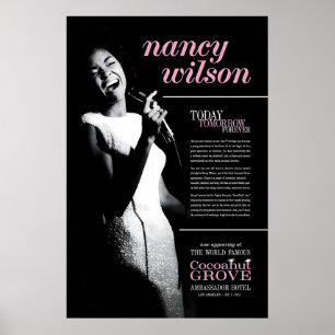 Nancy Wilson jazz poster - Live at the Cocoanut