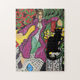 Nancy with Black Cat 1 Jigsaw Puzzle