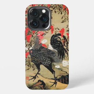 Nandina and Rooster Illustration by Ito Jakuchu iPhone 13 Pro Case