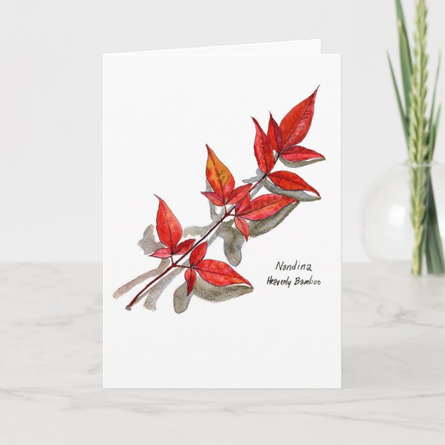 Nandina or Heavenly Bamboo Card (Front)