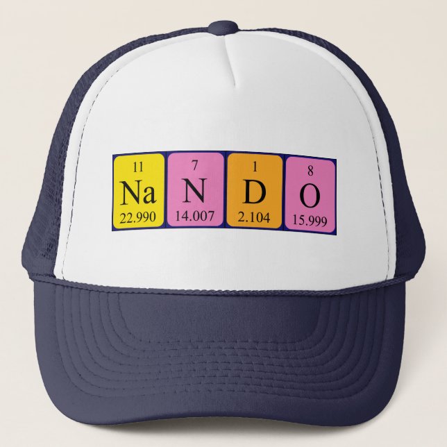 Nando periodic table name hat (Front)