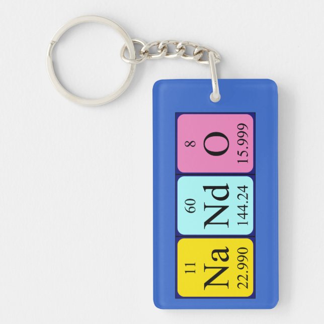 Nando periodic table name keyring (Front)