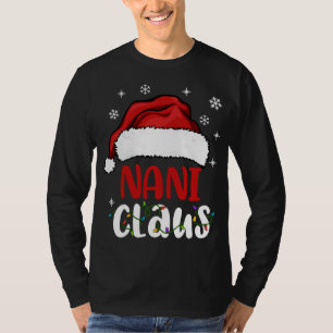 Nani Claus Christmas Pajama Family Matching Xmas T-Shirt