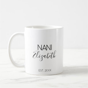 Nani Grandma Custom Name Pregnancy Announcement Coffee Mug