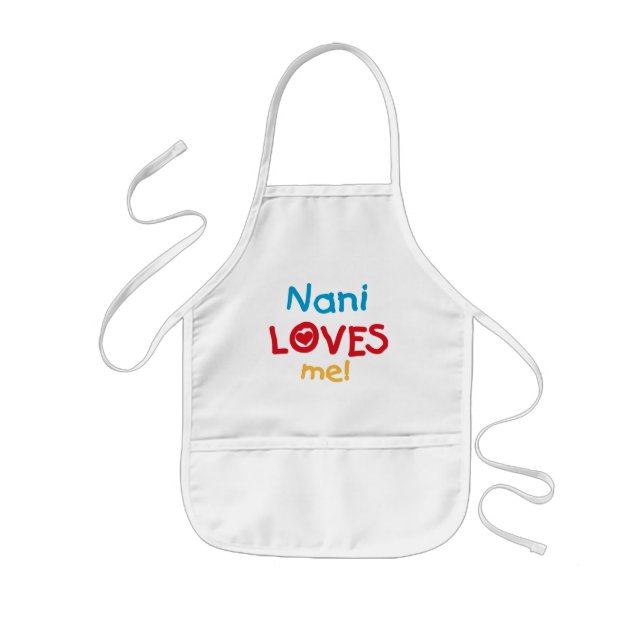 Nani Loves Me T-shirts and Gifts Kids Apron (Front)