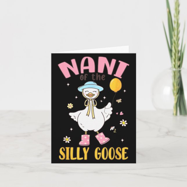 Nani Of The Silly Goose First Birthday Family Matc Card (Front)