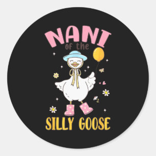 Nani Of The Silly Goose First Birthday Family Matc Classic Round Sticker