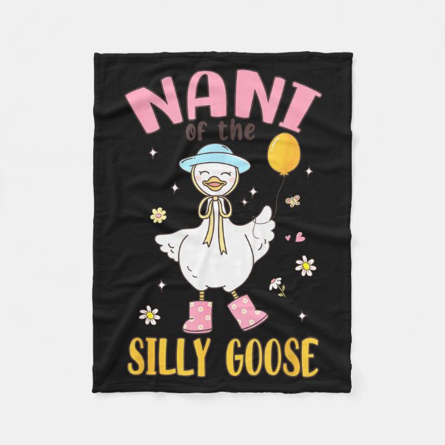 Nani Of The Silly Goose First Birthday Family Matc Fleece Blanket (Front)