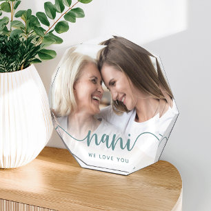 Nani We Love You   Grandma Script Overlay Photo Block