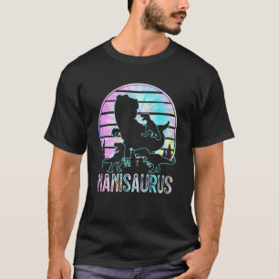 Nanisaurus Dinosaur Nani Of 3 Kids Tie Dye Sunset T-Shirt