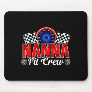 Nanna Pit Crew Racing Family Race Car Birthday Boy Mouse Mat