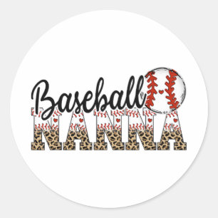Nanna Women Ballpark Nanna Baseball Mum Mothers Da Classic Round Sticker