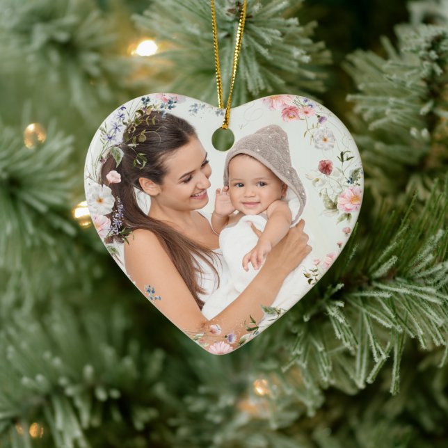 Nanna's Favorite Pretty Personalized heart Ceramic Tree Decoration (Tree)