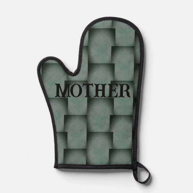 Nanna's Hearts Mother Oven Mitt (Front)