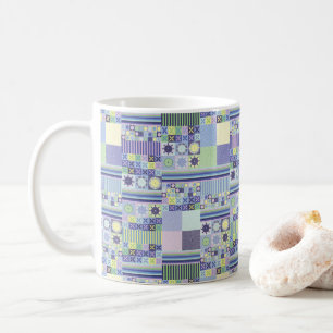 Nanna's Pretty Faux Knit Crochet Blanket Pattern Coffee Mug