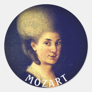 Nannerl Mozart Classic Round Sticker