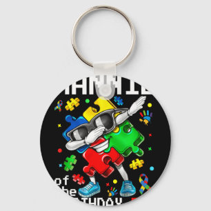 Nannie of the bday boy autism awareness puzzle key ring