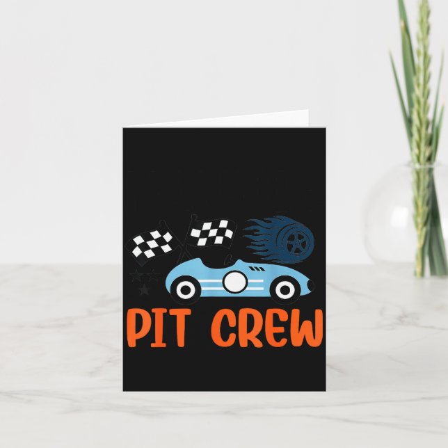 Nannie T Crew Race Car Family Matching Birthday  Card (Front)