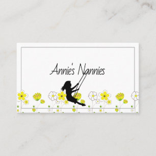 Nannies Nanny Babysitting Child Care Company Business Card