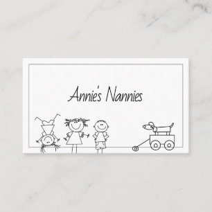 Nannies Nanny Babysitting Child Care Company Business Card