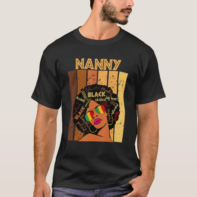 Nanny Afro African American Pride Women Black Hist T-Shirt (Front)