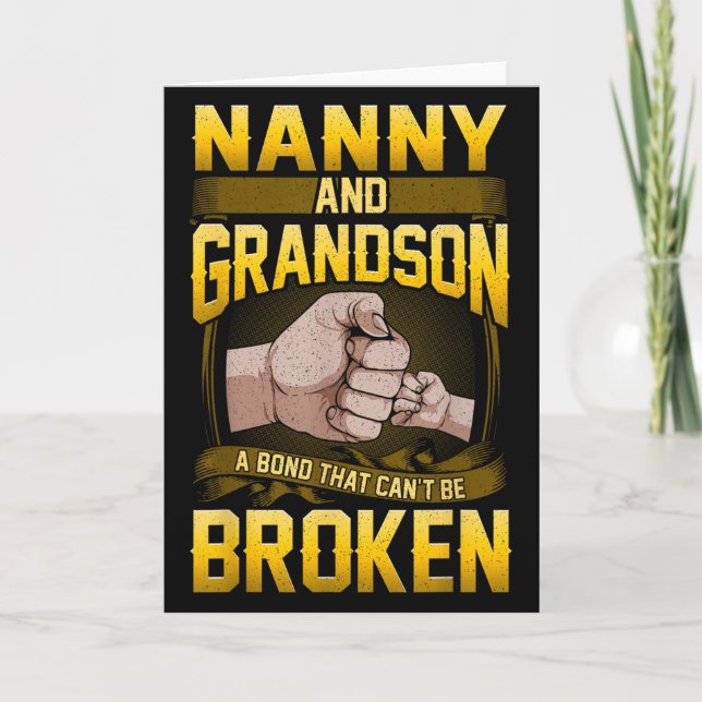 Nanny And Grandson A Bond That Can't Be Broken Shi Card (Front)