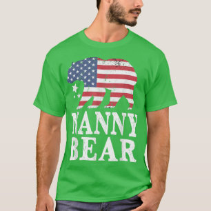 Nanny Bear Patriotic Flag Matching Family 4th Of J T-Shirt