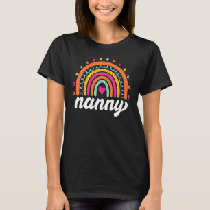Nanny Boho Rainbow Back To School Grandma Appreci T-Shirt