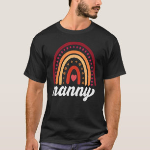 Nanny  Boho Rainbow Back To School Grandma Appreci T-Shirt