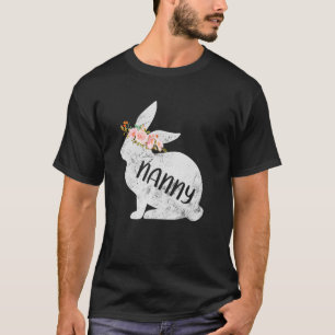 Nanny Bunny Matching Family Floral Bunny Rabbit Ea T-Shirt