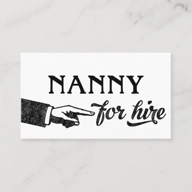 Nanny Business Cards - Cool Vintage (Front)