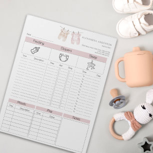 Nanny Childcare Daily Log Notepad