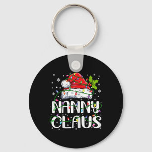 Nanny Claus Christmas Santa Hat Matching Family Xm Key Ring
