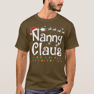 Nanny Claus Funny Grandma Santa Pajamas Christmas T-Shirt