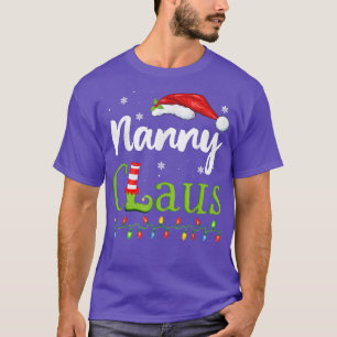 Nanny Claus Funny Grandma Santa Pyjamas Christmas  T-Shirt