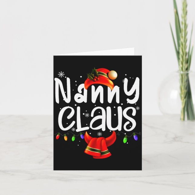 Nanny Claus Matching Christmas Costume  Card (Front)