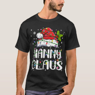 Nanny Claus Shirt Christmas Lights Pajama Family M