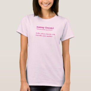 Nanny dictionary definition custom text t-shirt