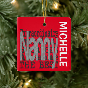 Nanny Extraordinaire CUSTOM Ceramic Ornament