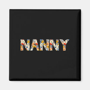 Nanny floral wildflower cute flowers mother's day magnet