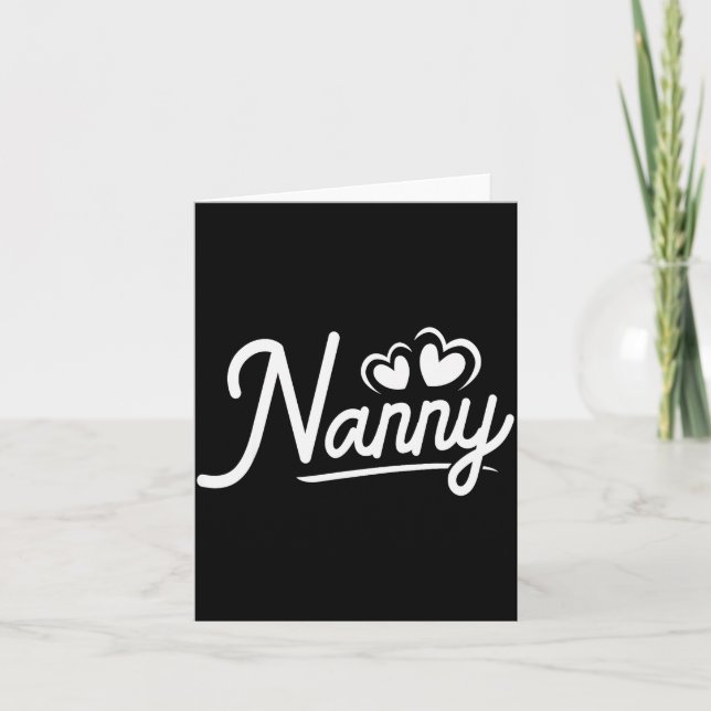 Nanny From Granhildren Nanny Shirts For Women Nann Card (Front)