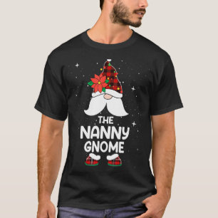 Nanny Gnome Buffalo Plaid Matching Family Christma T-Shirt