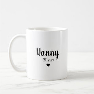 Nanny Grandma Pregnancy Announcement Baby Reveal Coffee Mug