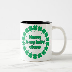 Nanny is My Lucky Charm Two-Tone Coffee Mug