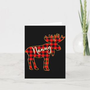 Nanny Moose _ Buffalo Red Plaid Family Christmas  Card